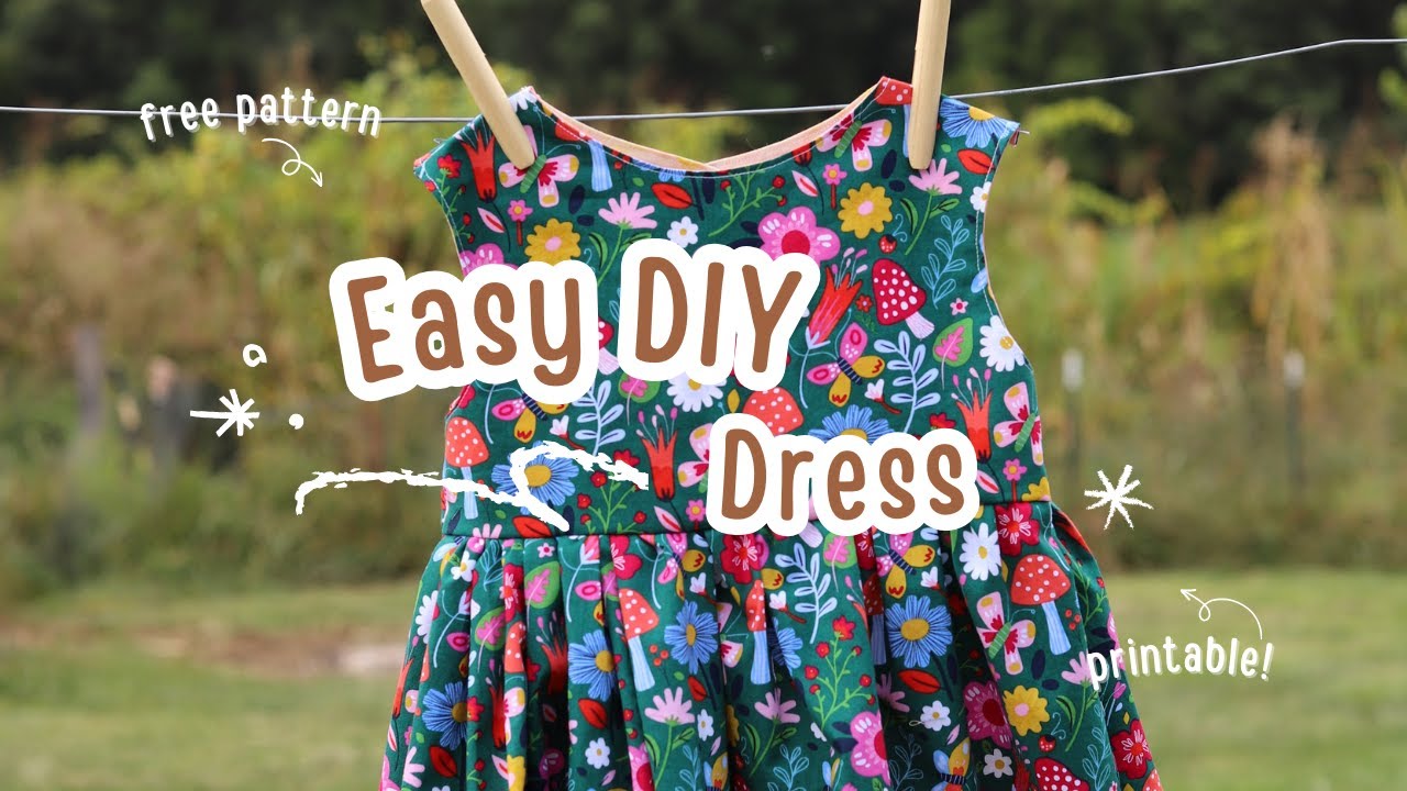 How to Sew a Girl’s Dress | Free Printable Pattern for Beginners | Novalie Dress