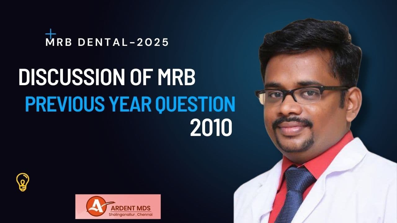 TN MRB Dental 2010 | Crisp Recall Questions & Answers | ArdentMDS