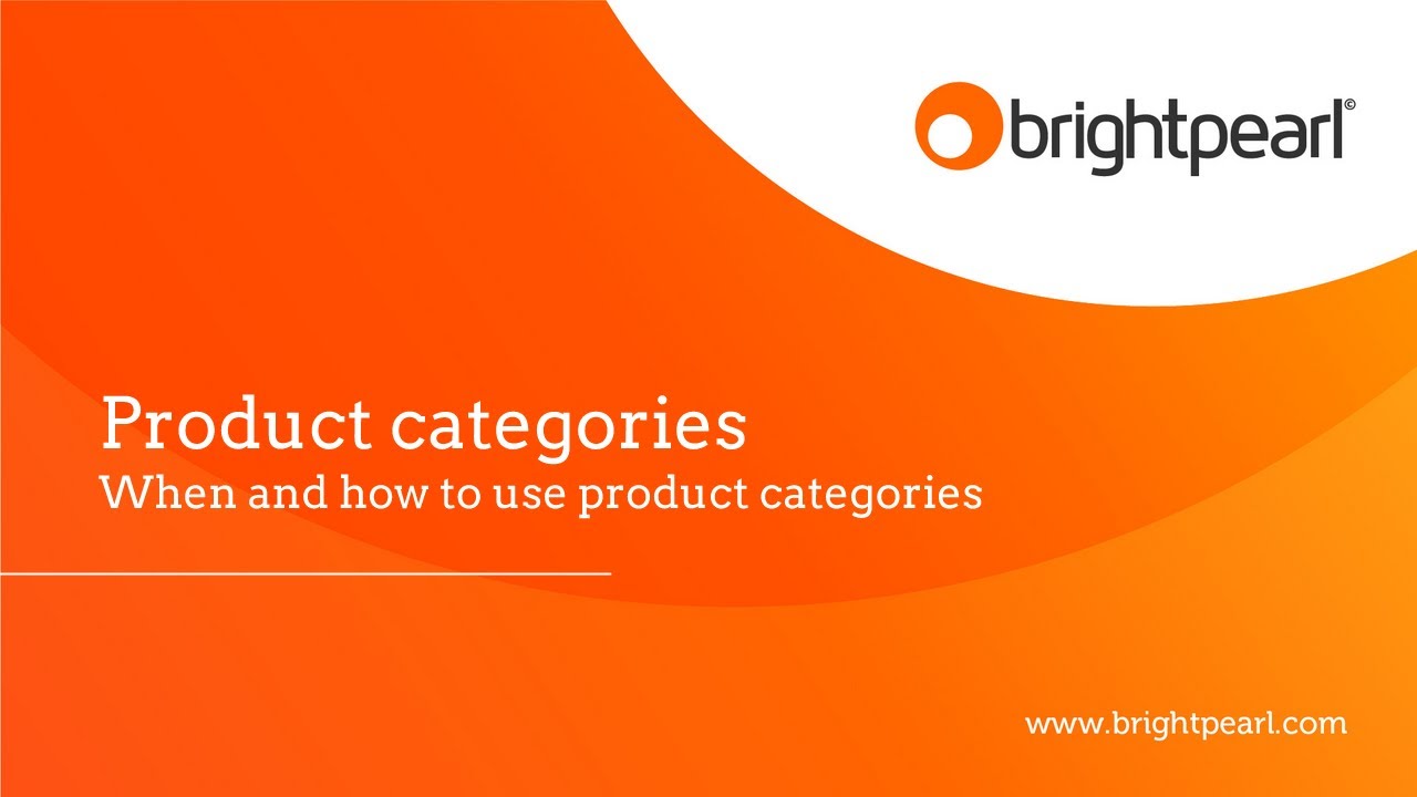 Product Category Creation | Brightpearl