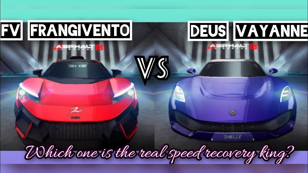 Asphalt 8 | FV frangivento sorpasso Gt3 vs Deus vayanne😱. Full comparison