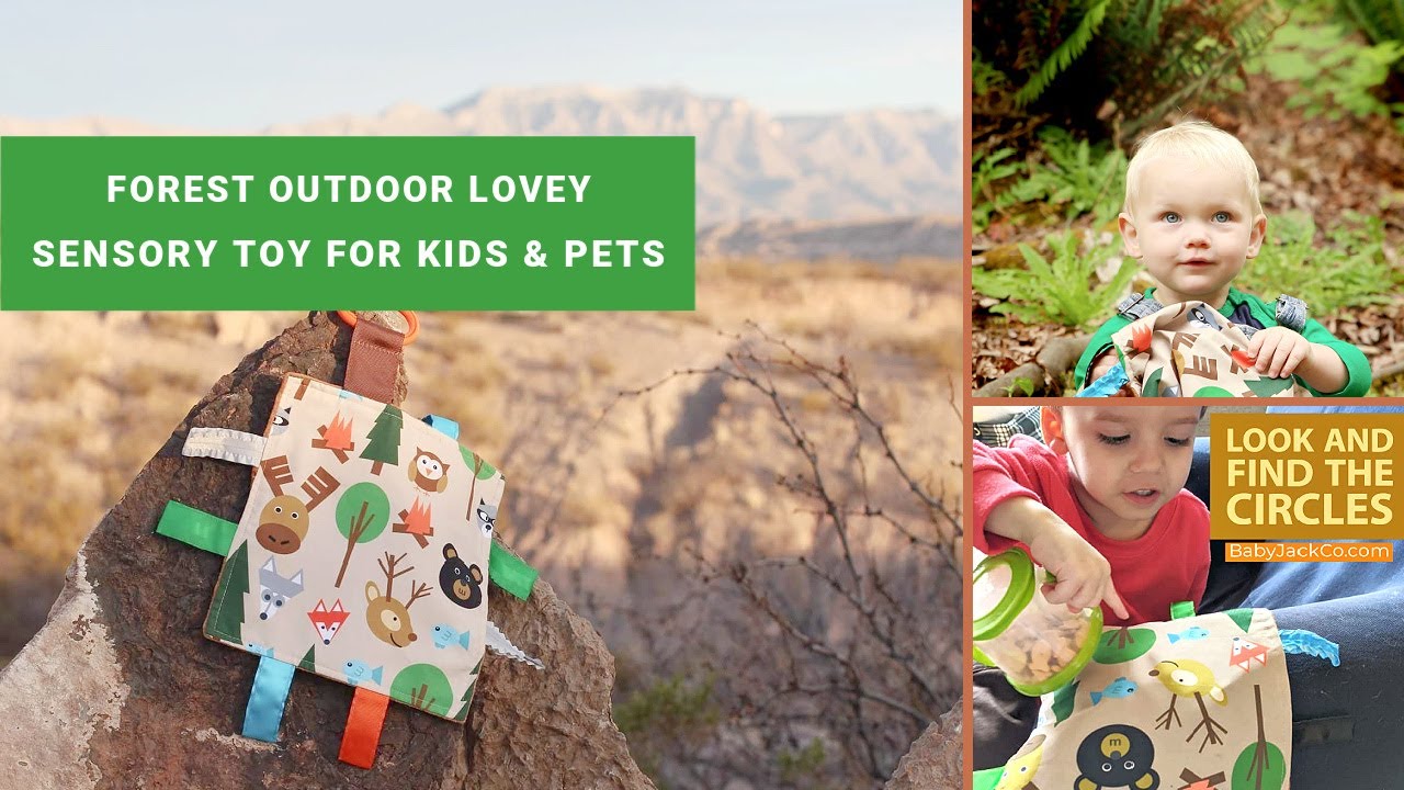 Forest Woodland Wildlife Animal Sensory Crinkle Tag Toy Learning Lovey by Baby Jack