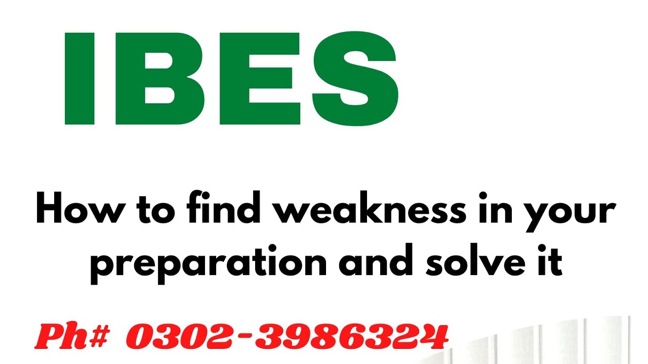 How to find weakness in your preparation and solve it
