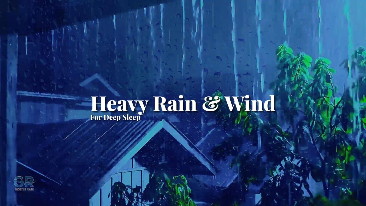 Heavy Rain & Powerful Wind at Night 🌧️ Howling Storm Sounds for Deep Sleep