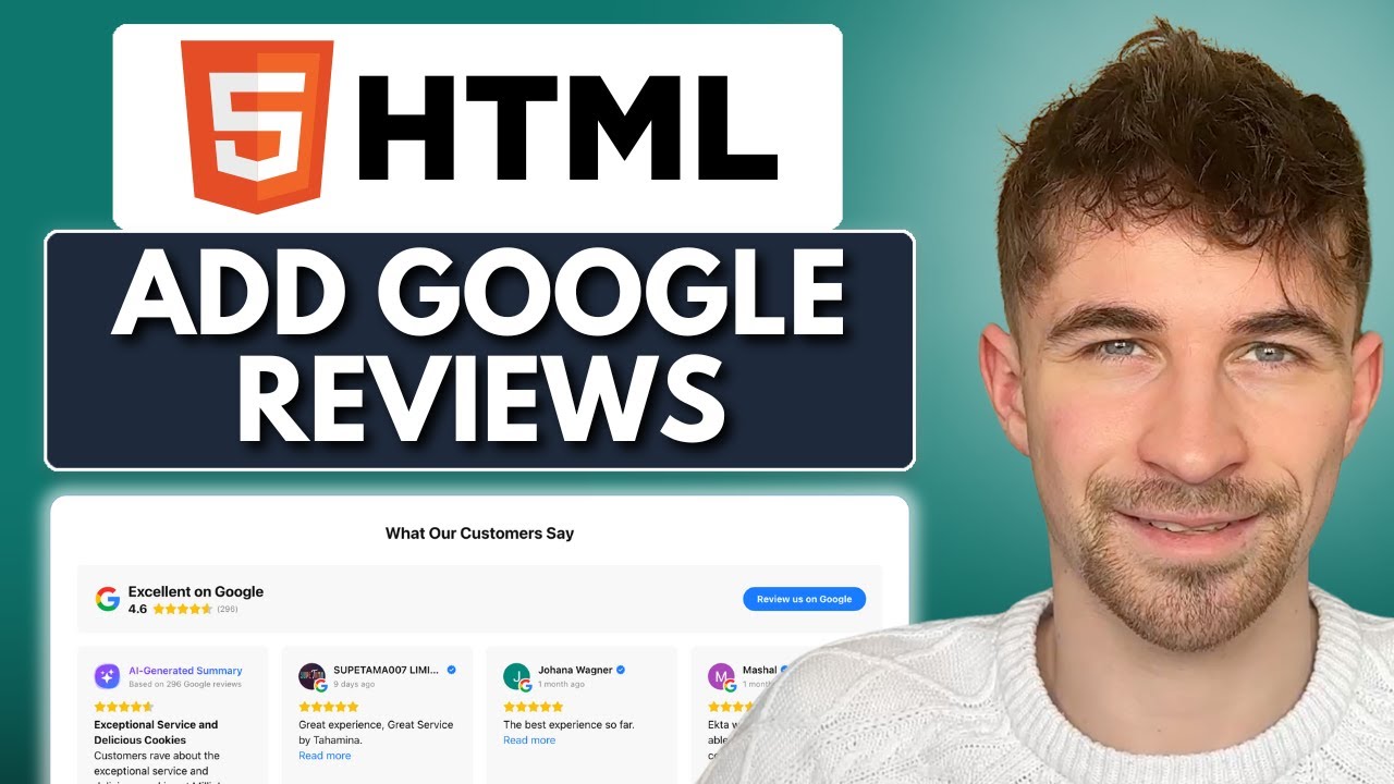 Как добавить отзывы Google на HTML-сайт (2025)