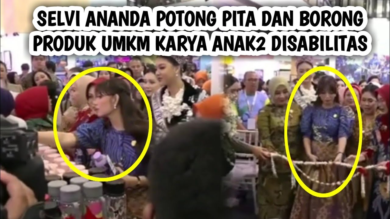 Momen Istri Wapres, Selvi Ananda Potong Pita Pameran UMKM Peringatan Hari Disabilitas Senayan Jkrt