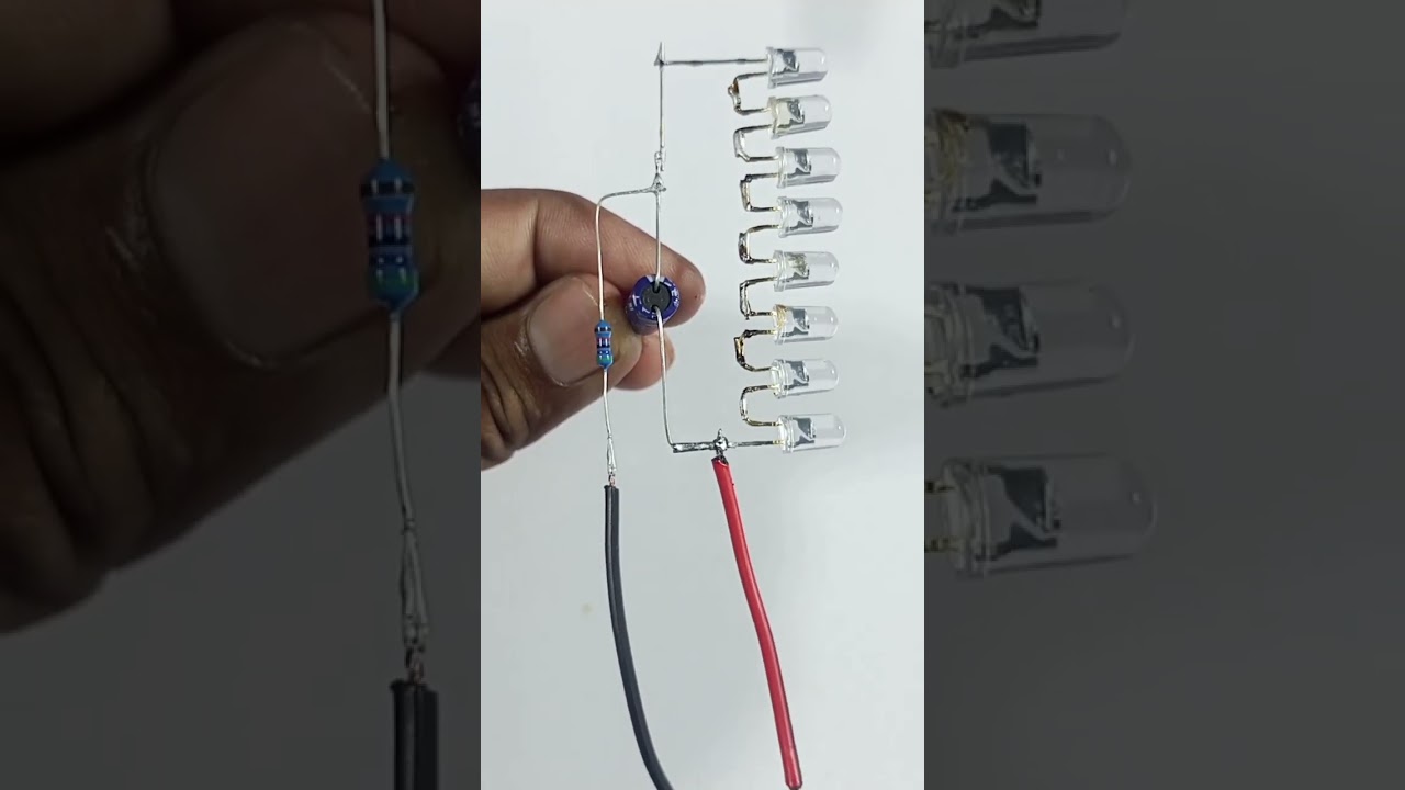 RGB LED LIGHT WITH 4007 DIODE! #ledbulbs #invetion #shorts #creative #electric #minipapa