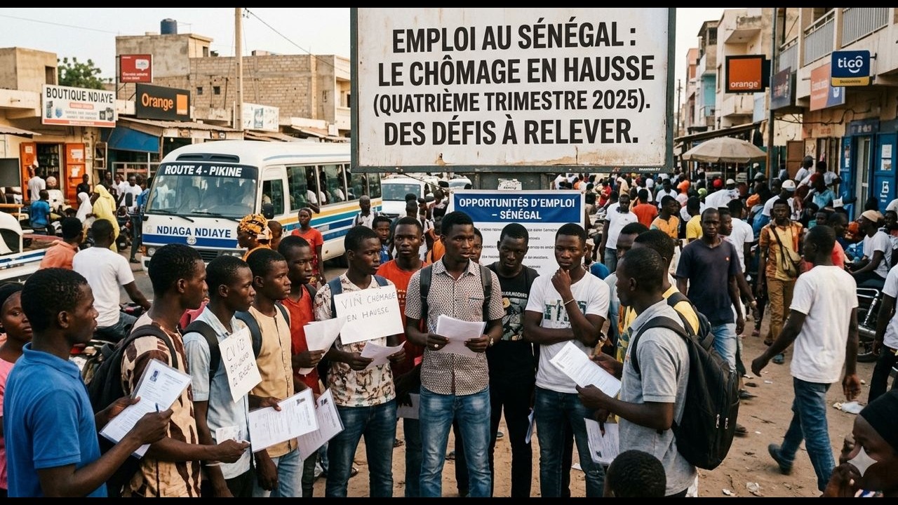 Emploi au S&eacute;n&eacute;gal, au quatri&egrave;me trimestre 2025 le ch&ocirc;mage en hausse #kebetu #info #senegal