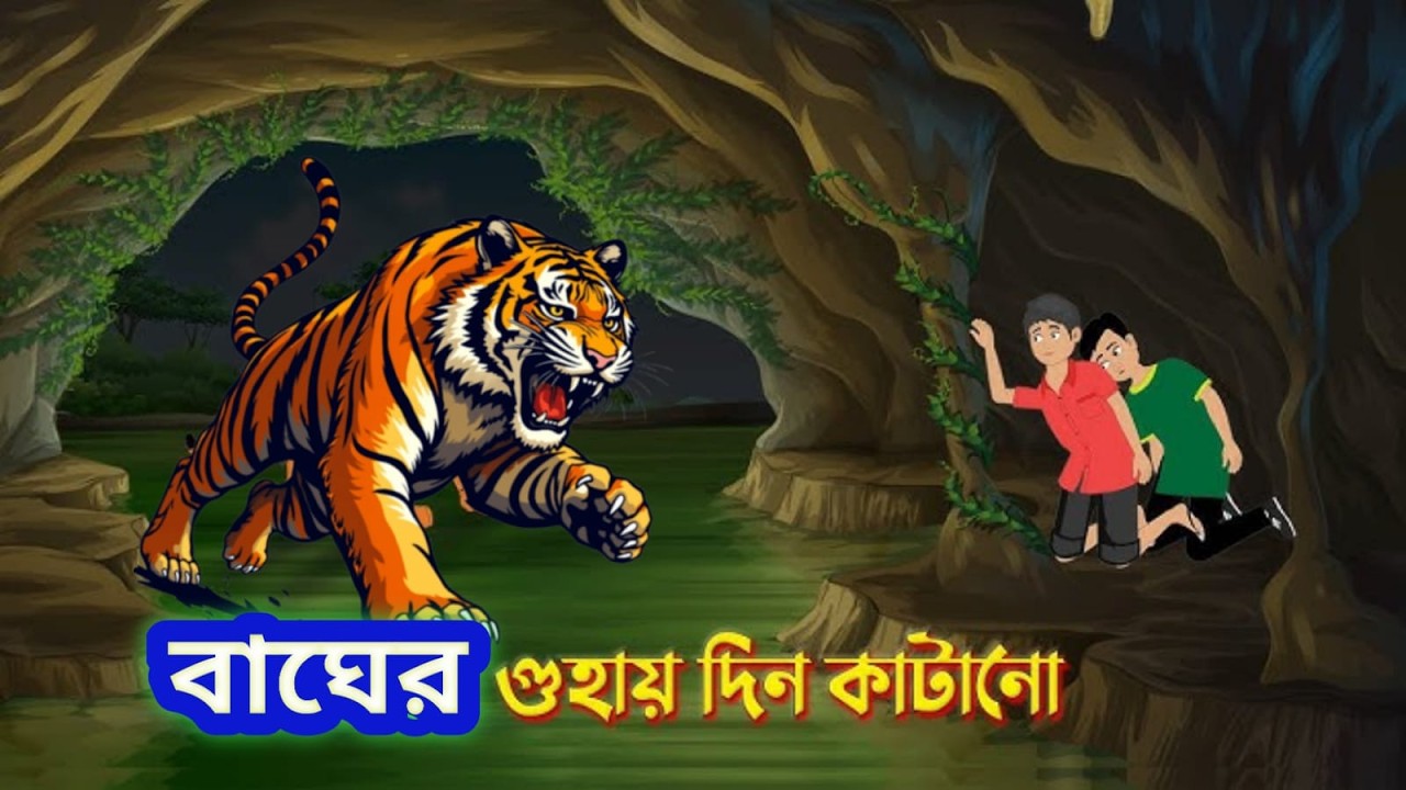 🐯বাঘের গুহায় দিন কাটানো🐯 | Bengali Moral Stories Cartoon | Bangla Rupkothar Golpo | Dhadha Point