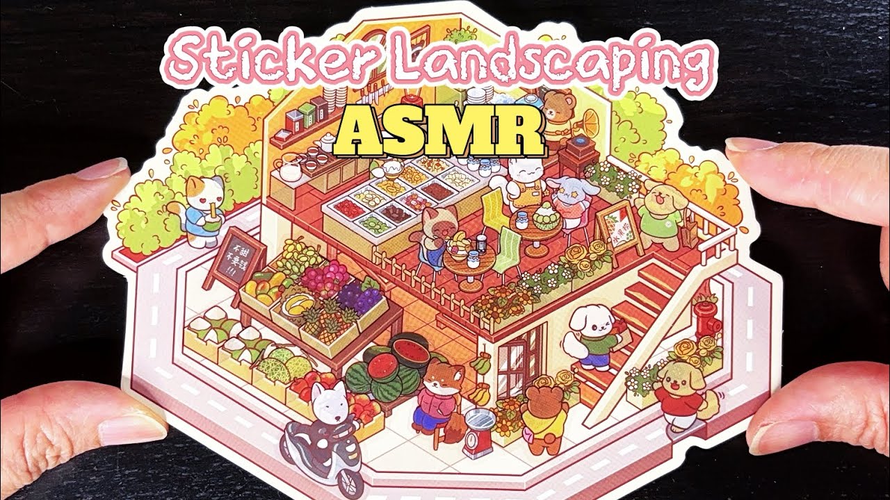 Fresh fruits and bingsu all in one sticker scene! [Sticker Scene ASMR]