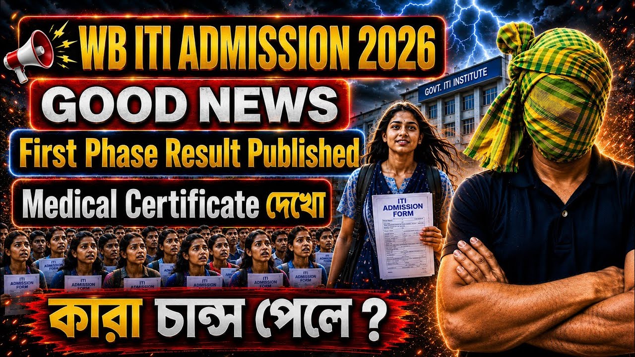 WB ITI ADMISSION 2026 || First Phase Result Published 🔥