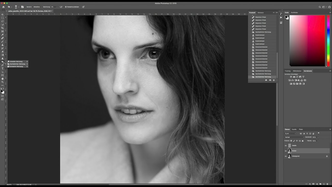 Black and white photos in retouch post-processing | Pascal Wasinger Studio