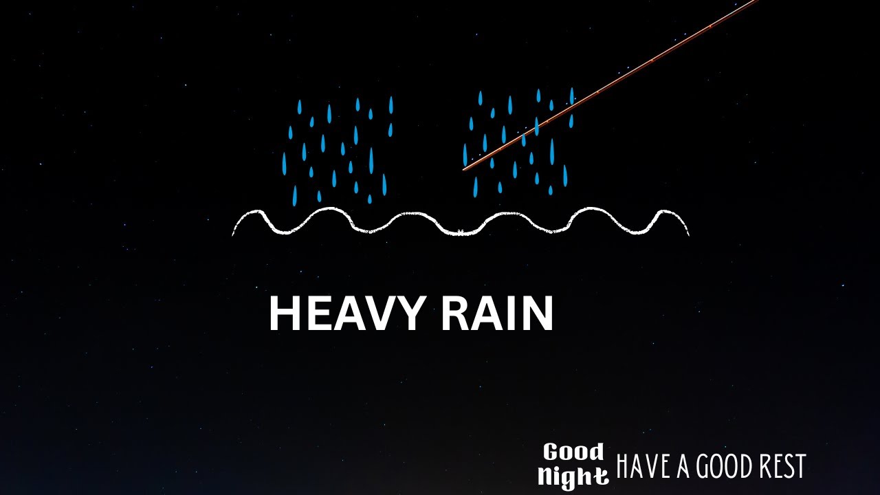 Fall Asleep Fast with Black Screen Heavy Rain on Tin Roof 🌧️