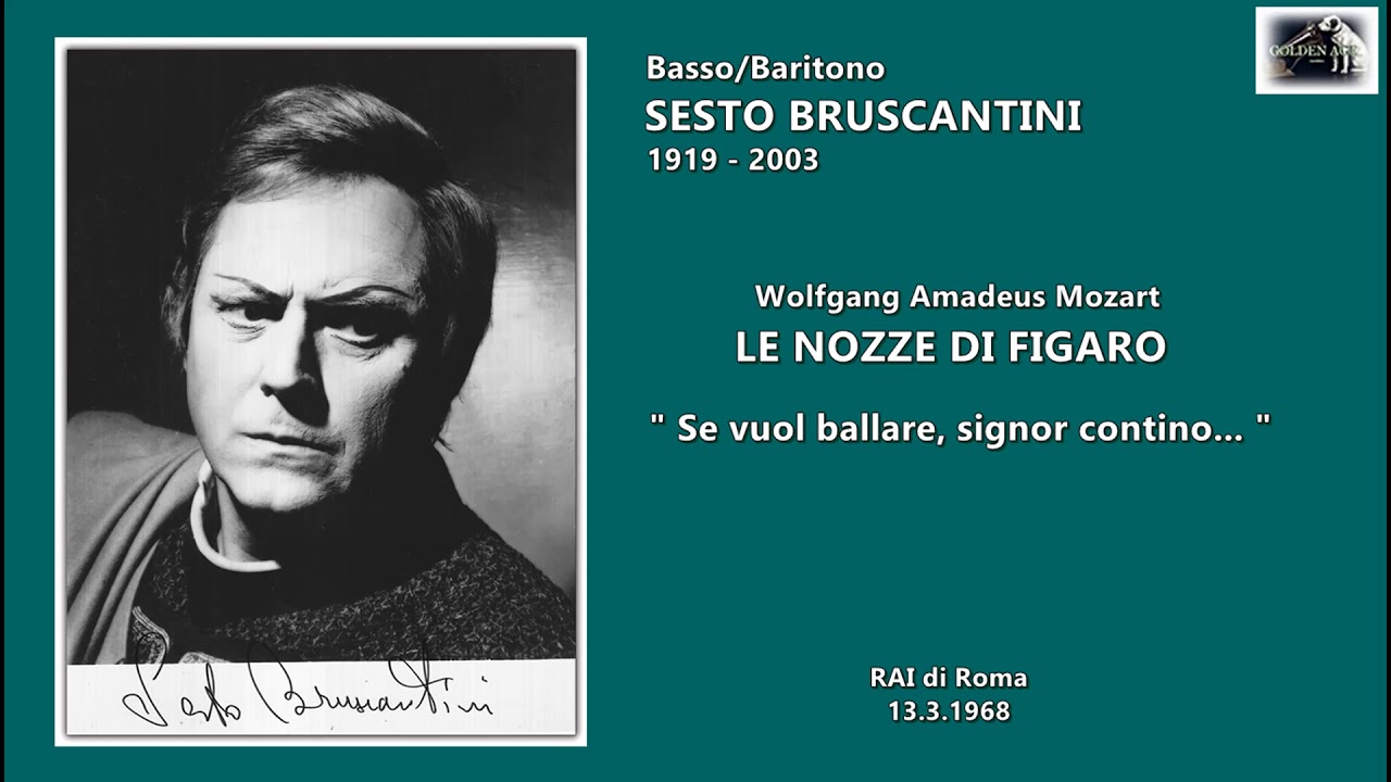 Basso/Baritono SESTO BRUSCANTINI - Le nozze di Figaro 