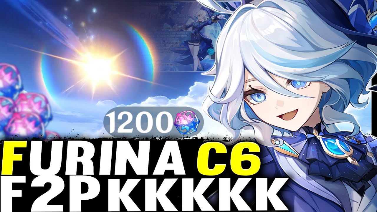 ELES TENTARAM PEGAR a FURINA C6! Com 1200 GIROS f2p PORÉM... Tiros em BANNER BAIZHU - GENSHIN IMPACT