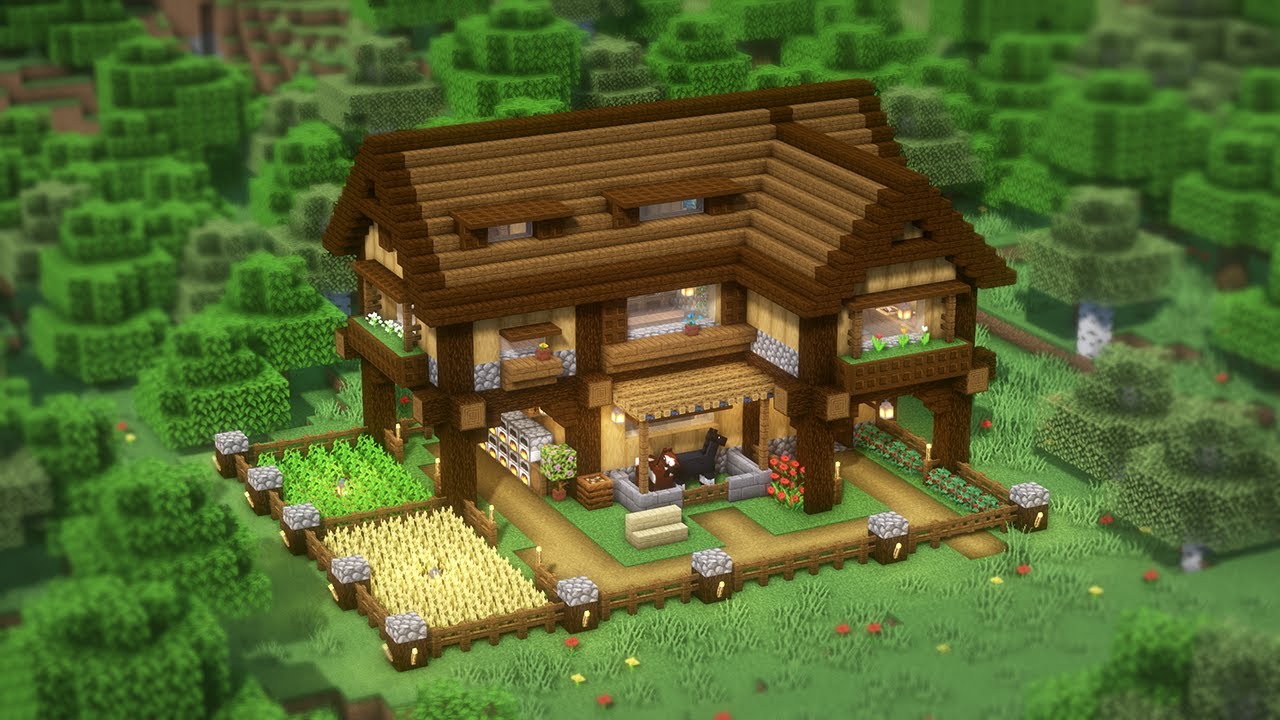 Minecraft: How To Build a Survival Base Tutorial(#34) | 마인크래프트 건축, 야생 생존기지, 인테리어