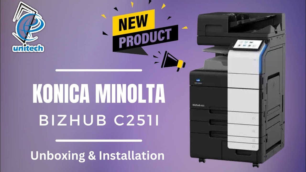 Konica Minolta Bizhub C251i Unboxing and installation