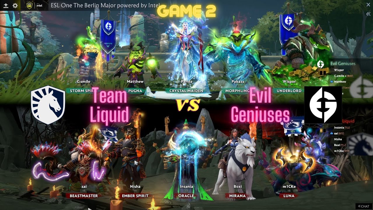 Team Liquid vs Evil Geniuses - ESL One Berlin Major - Lower Bracket - Game 2 - Highlights