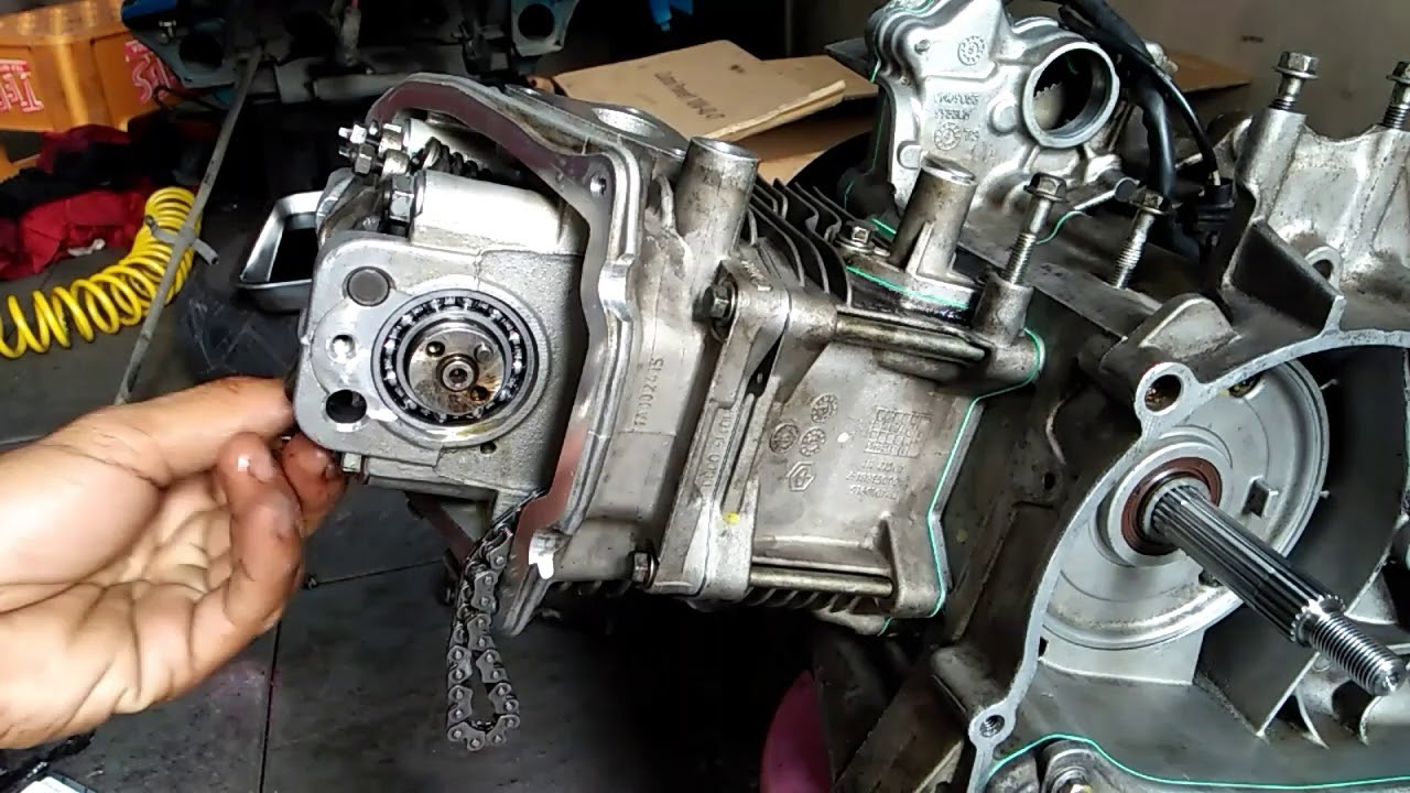 merakit mesin vespa matic part 2