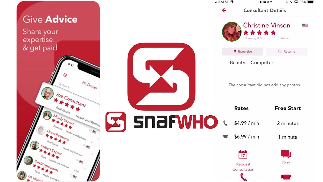 Snafwho &mdash; приложение для консультационных услуг