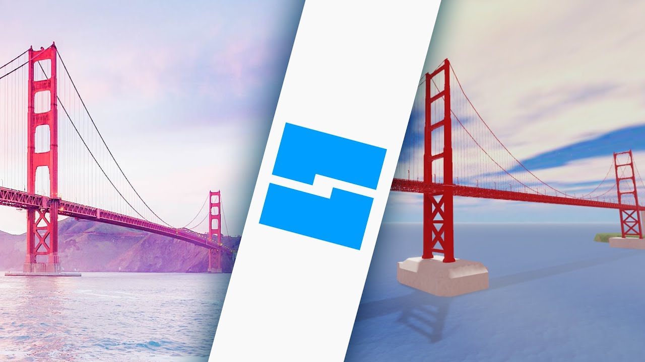 Roblox studio speed build : Golden Gate Bridge