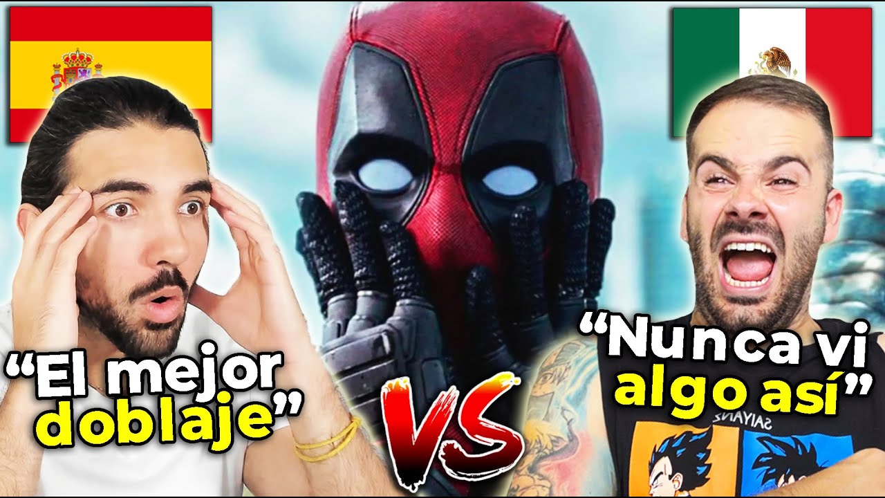 🇪🇸 2 ESPAÑOLES REACCIONAN AL DOBLAJE LATINO VS ESPAÑOL 🇲🇽 DE DEADPOOL *SIN SENTIDO* - NoMeDuchoGT