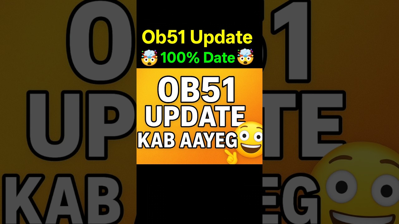 Free Fire OB51 Update Kab Aayega 🫡 OB51 New Update Confirmed Date &🗓️ Time ⏰ FF New Update OB 51