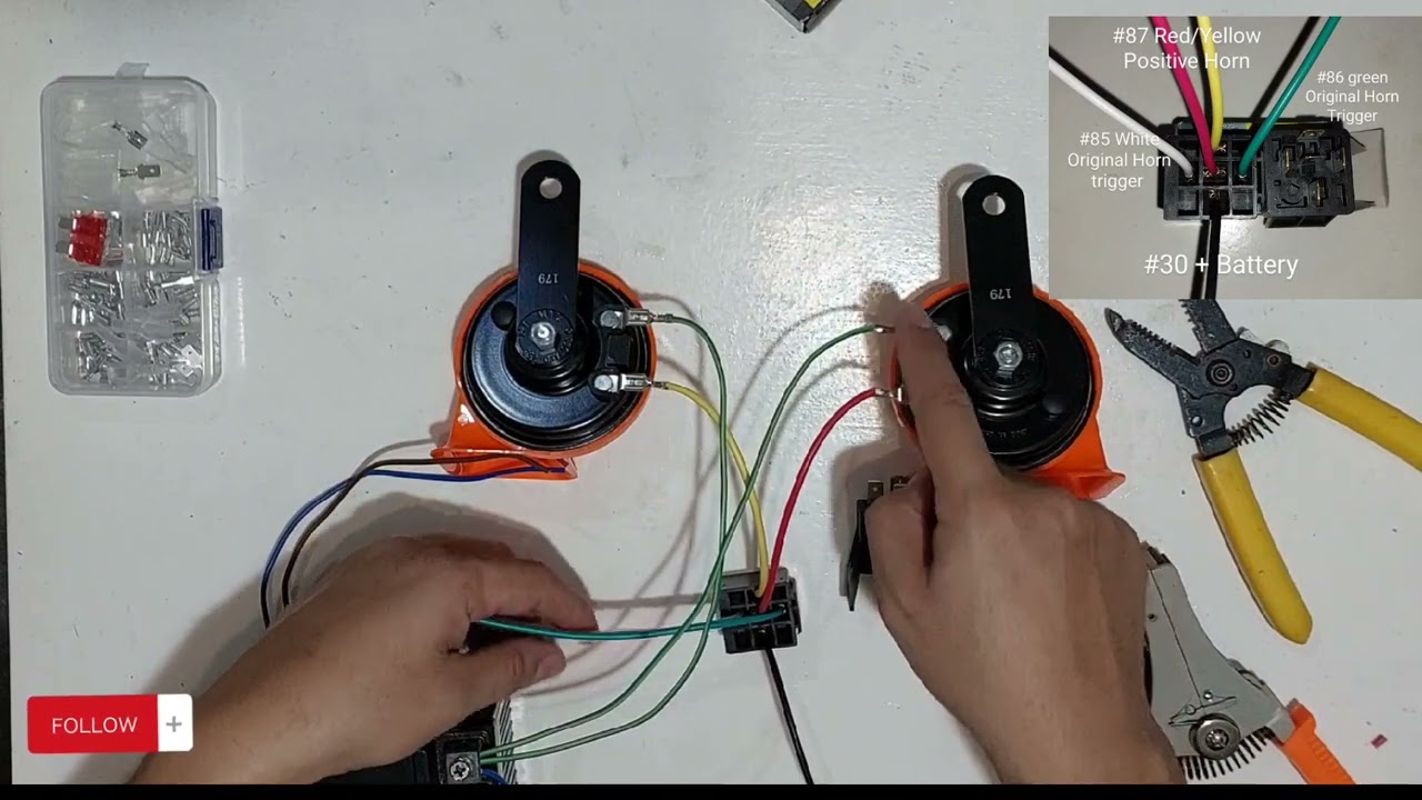 Dual horn relay, lagyan natin ng Fuse at Relay holder para safe at madaling palitan pag nasira