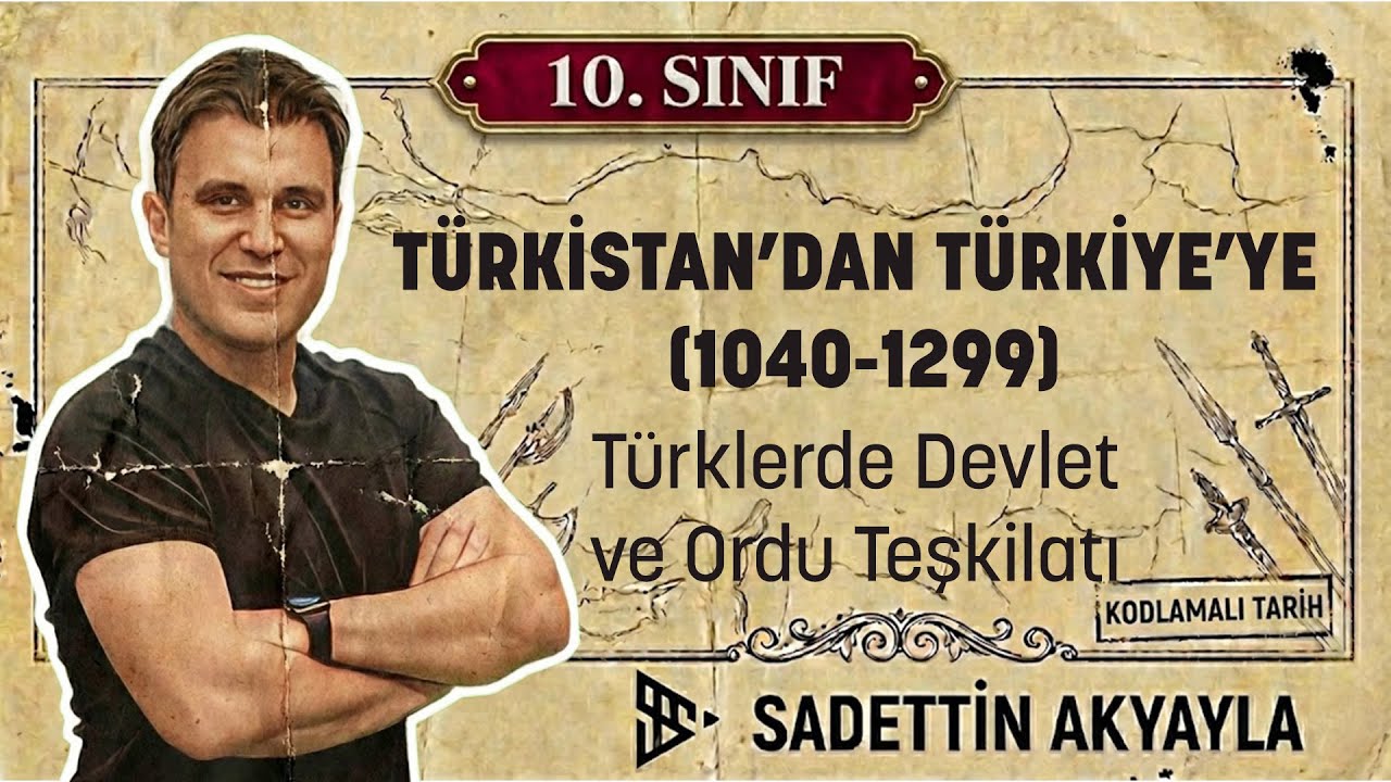 4) 10. SINIF TARİH - I.&Uuml;NİTE: 1.2 T&uuml;rklerde Devlet ve Ordu Teşkilatları