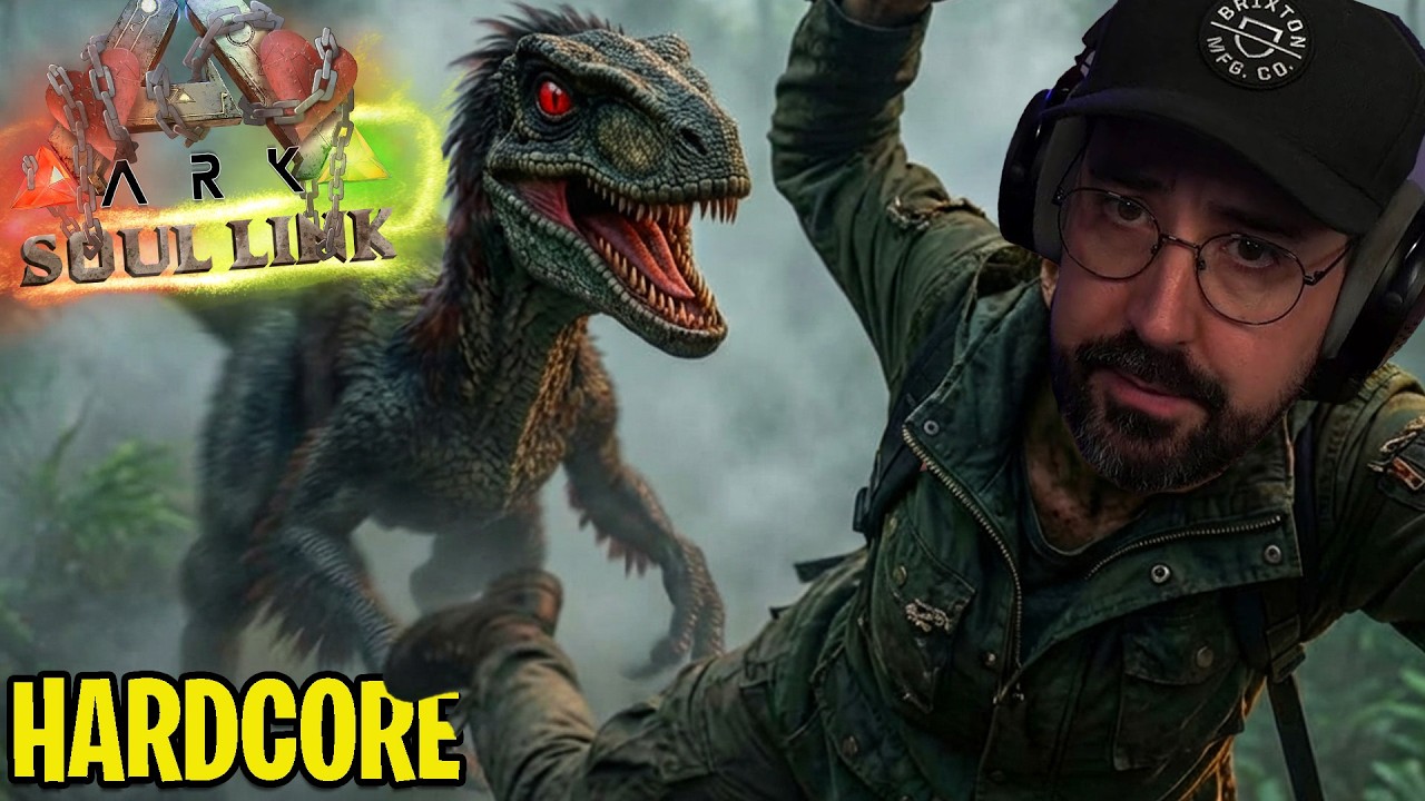 Edopeh wird von einem Alpha Raptor gejagt in Ark Soul Link! (Hardcore)
