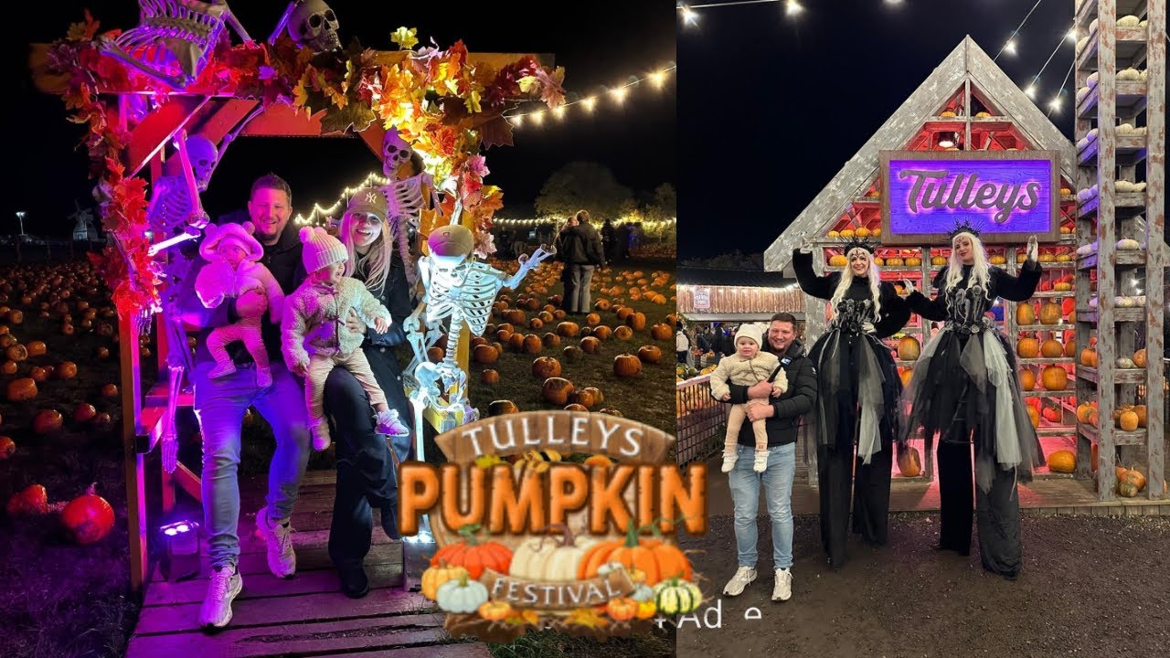Exploring the BEST Pumpkin Farm in the UK! 🎃✨ | Tully’s Farm Halloween Lights & Pumpkin Picking