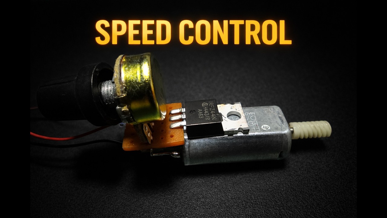 12V DC Motor Speed Control with MOSFET (IRFZ44N)