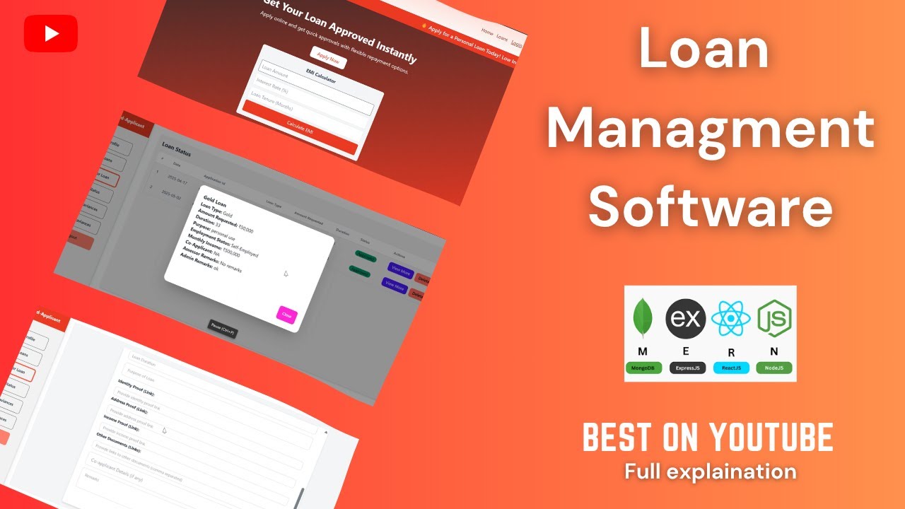 Loan Management System with Grievance Module Full Stack Project