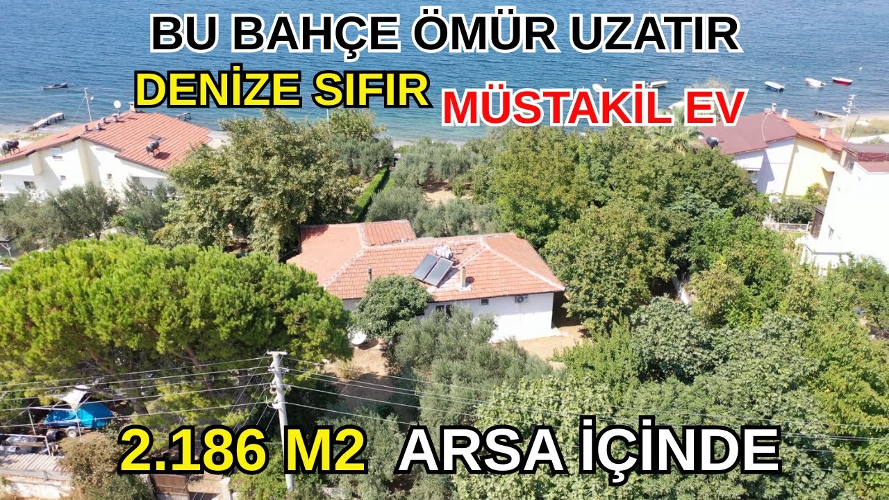 Çanakkale, Denize Sıfır,2.186 m2 Arsa İçinde Müstakil Ev
