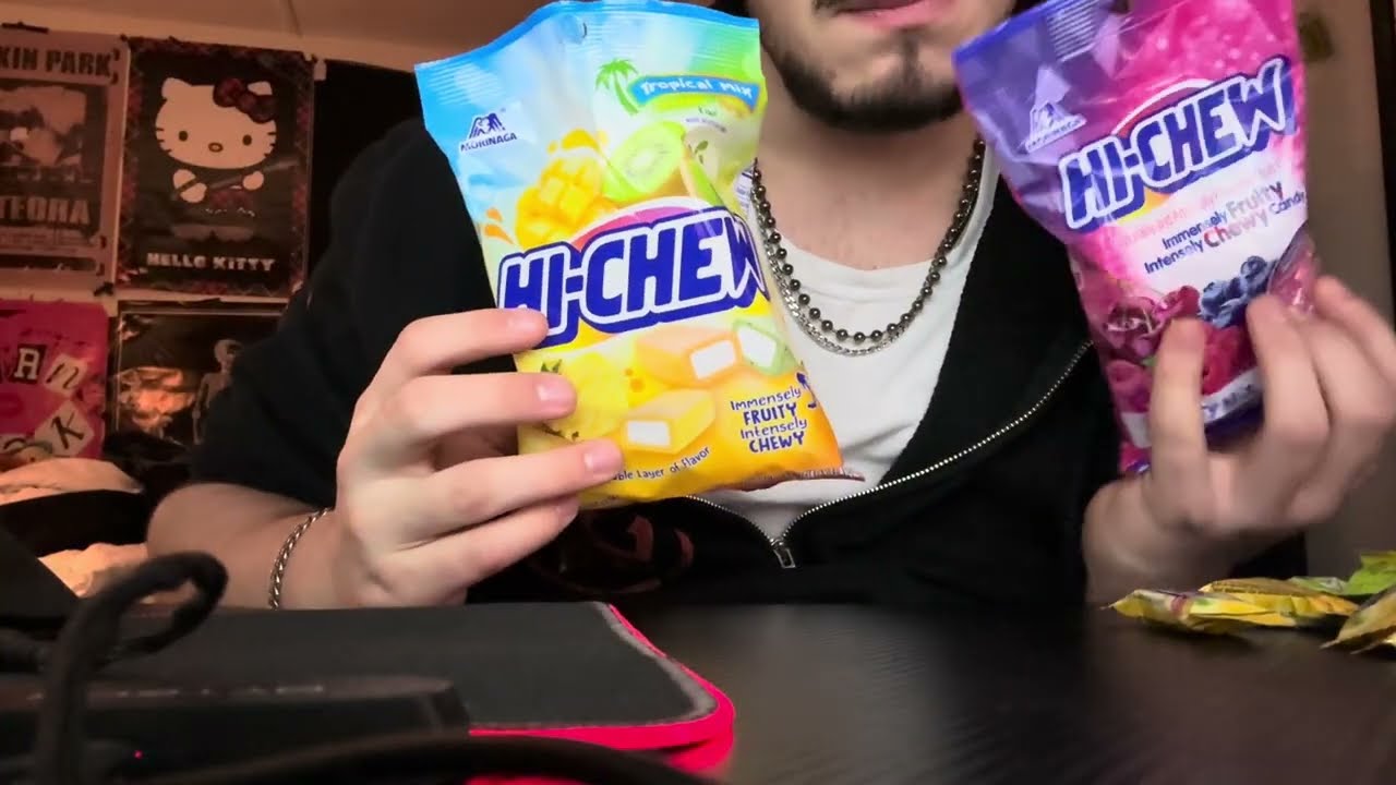 MAKING MY CHANNEL |  ASMR | HI-CHEW AND KEYBOARD SOUNDS