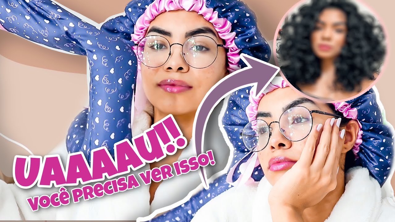 SECANDO O CABELO COM TOUCA DIFUSORA PELA PRIMEIRA VEZ | Joyce Lima