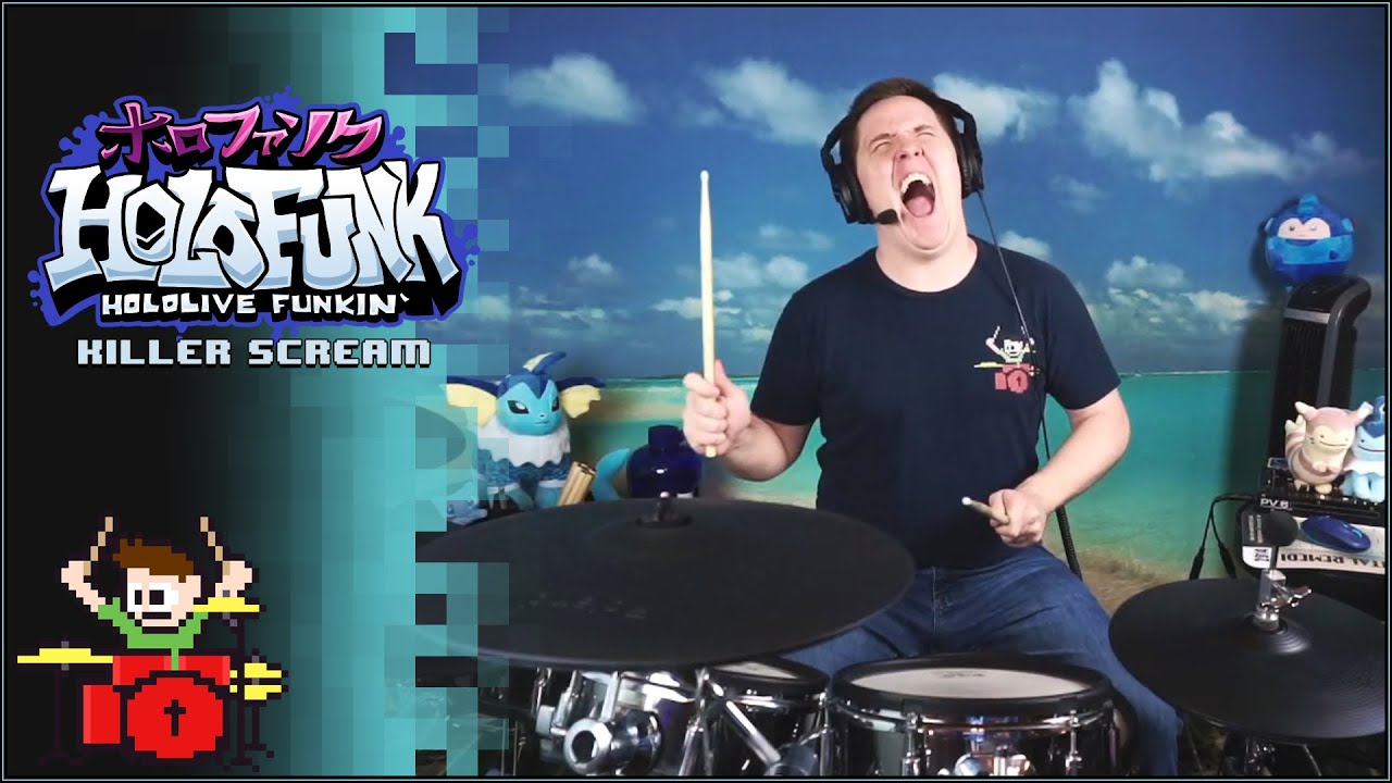 Friday Night Funkin' HoloFunk Mod - Killer Scream On Drums!