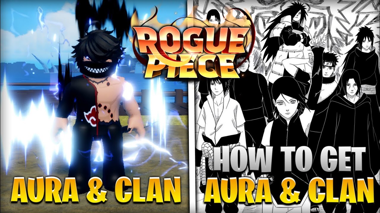 Rogue Piece | AURA & CLAN | Showcase + Tutorial Como Obter Auras & Clans + Rogue Shop #roguepiece