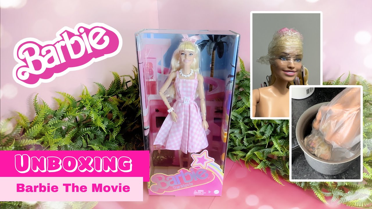 Unboxing da Nova Boneca do filme Barbie The Movie e arrumamos o cabelo dela!