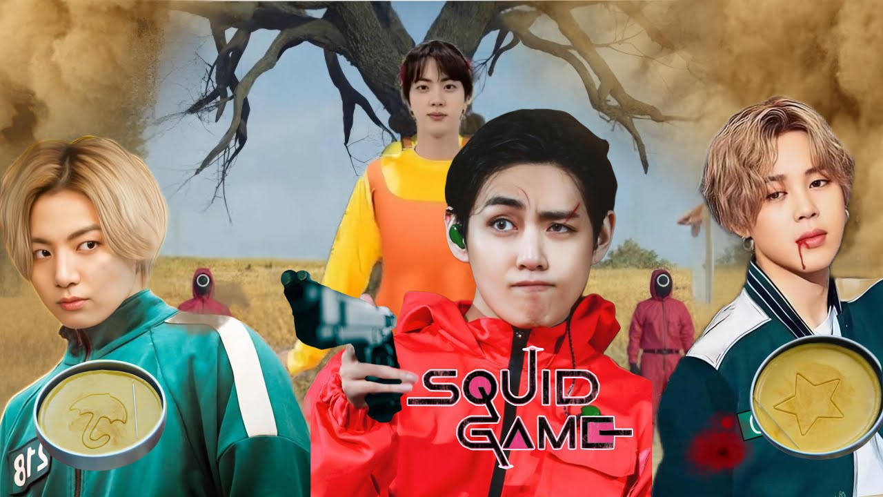 BTS play Squidgame MAKE dalgona Candy 🍭 Hindi dub // Part-1