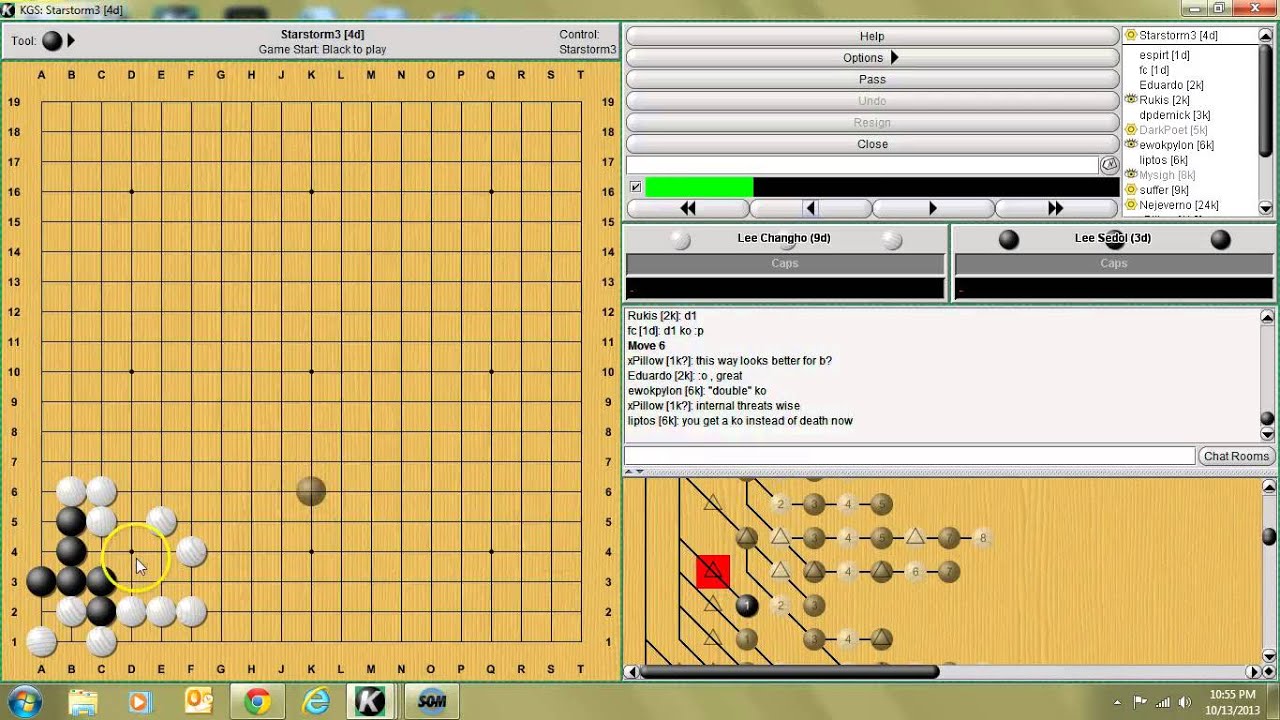 Starstorm3 [AGA 5dan/KGS 4dan] - KGS Go Lecture (Baduk/WeiQi) on 
