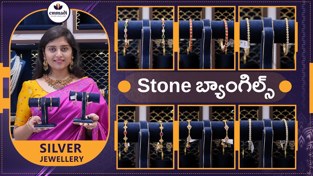 Stone Bangles Collection | Silver  | Emmadi Silver Jewellery Kondapur OPP AMB MALL & Dilshukhnagar