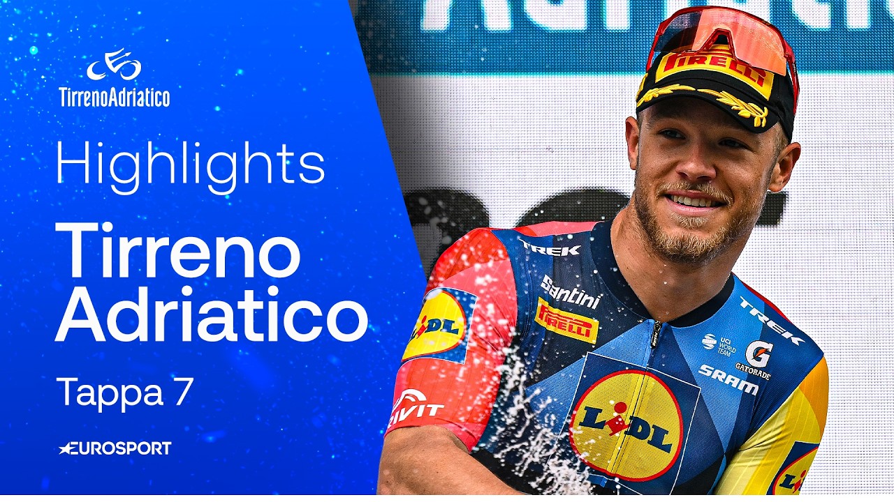 Uno STRARIPANTE JONATHAN MILAN vince la settima tappa della Tirreno | HIGHLIGHTS