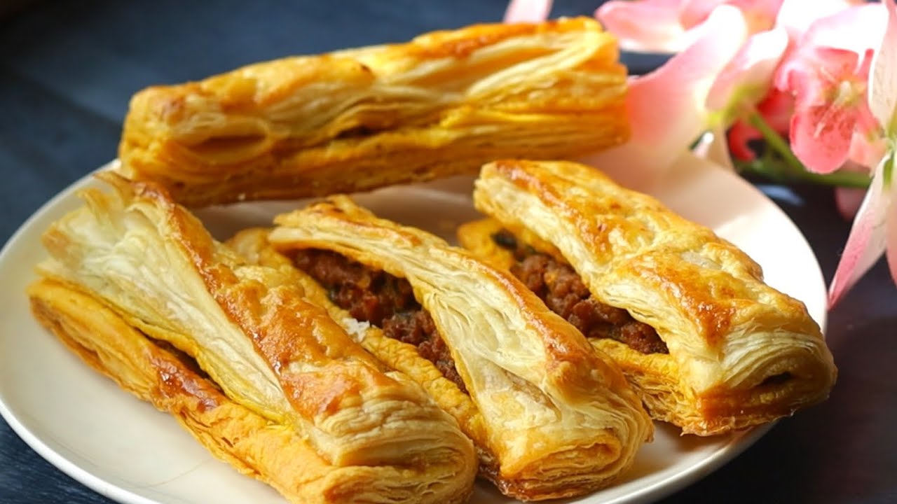 Kheema puffs Recipes| Mutton Kheema Puffs With Homemade Puff Pastry Dough Recipes|Ramdan Recipes2024