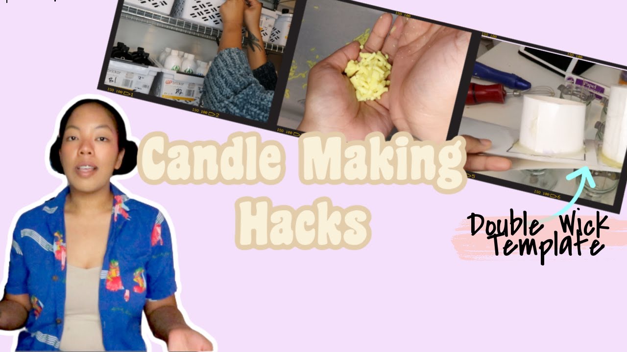 CANDLE MAKING HACKS | Wax Sprinkles, Double Wick Template, and Fragrance Organization