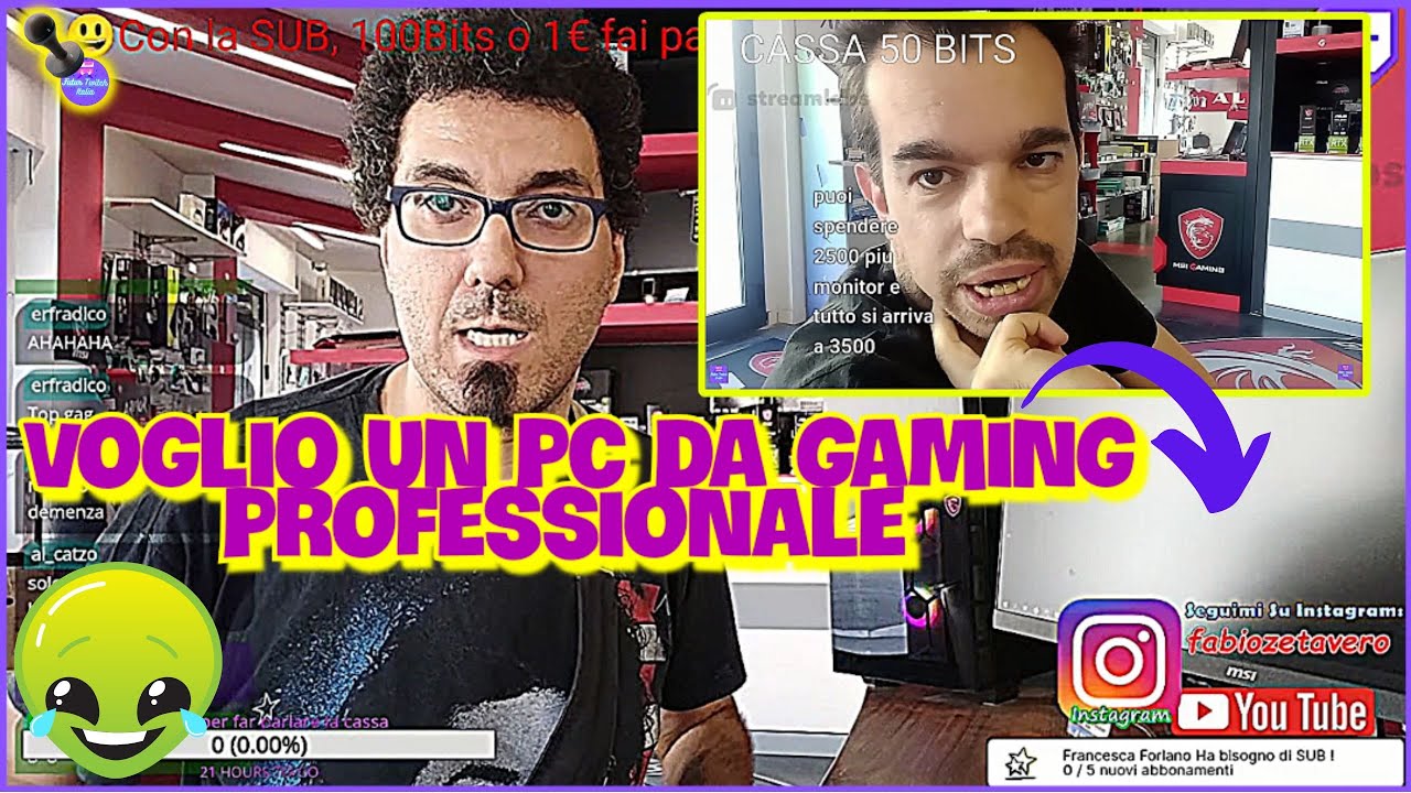 FABIO ZETA IMITA LELE COLLY al negozio di PC