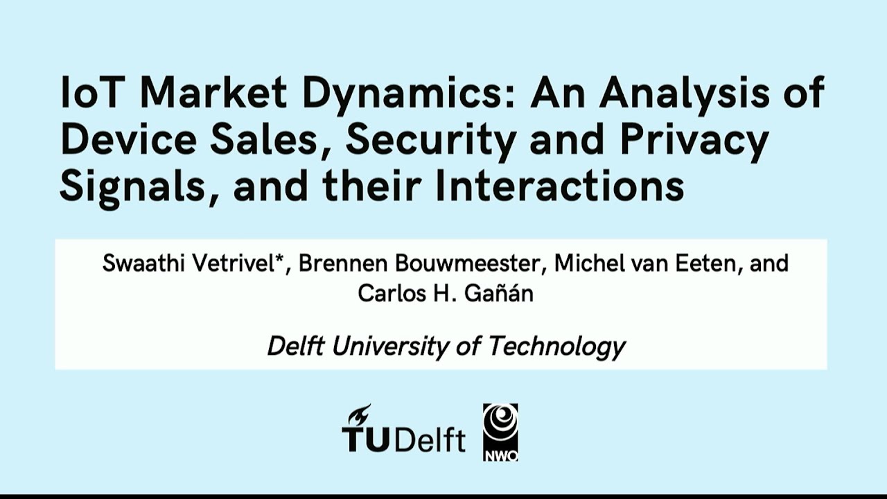 USENIX Security '24 - IoT Market Dynamics: An Analysis of Device Sales, Security and Privacy...