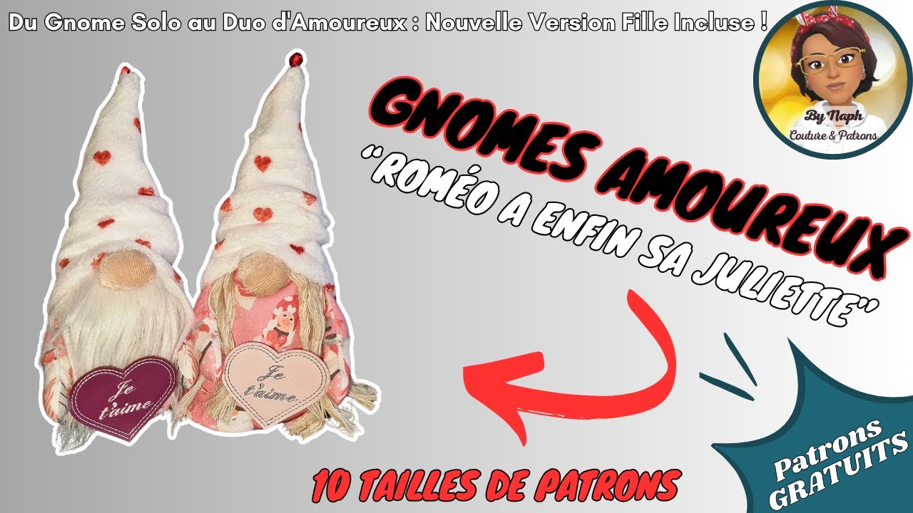 COUTURE ST VALENTIN - GNOMES AMOUREUX 