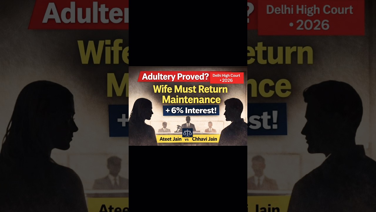 Adultery Proved?Wife May Have To Return Maintenance With Interest #delhihc #legalupdates #lawshorts