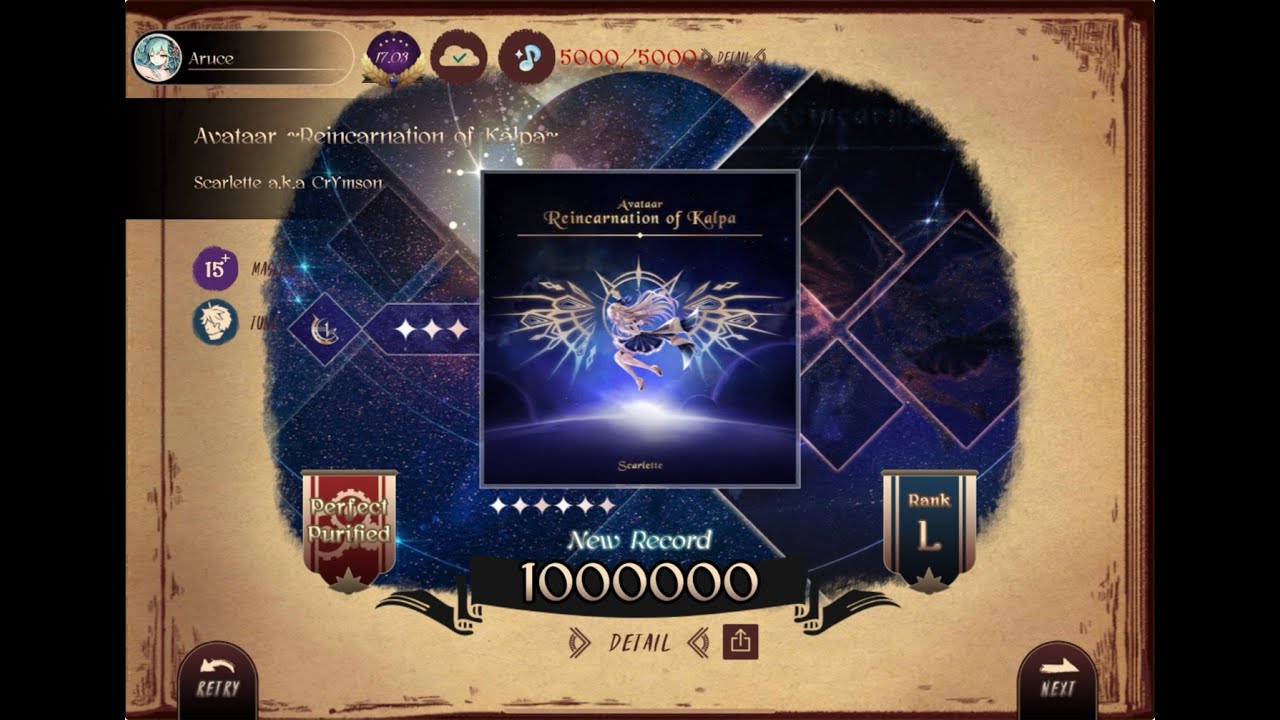 [Lanota] Avataar ~Reincarnation of Kalpa~ (MASTER 15+) Perfect Purified!!!