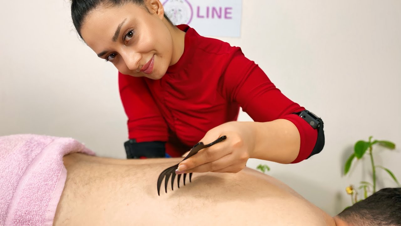 Asmr Massage Sedef - Back scraping (Table Massage)